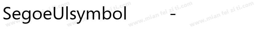 SegoeUlsymbol 常规字体转换